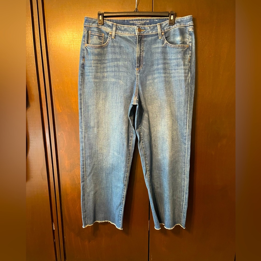 NWOT Chicos high rise straight leg jeans Chicos size 3.5 or size 18